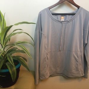 Lucy | Soft Grey Hoodless Pullover Shirt L